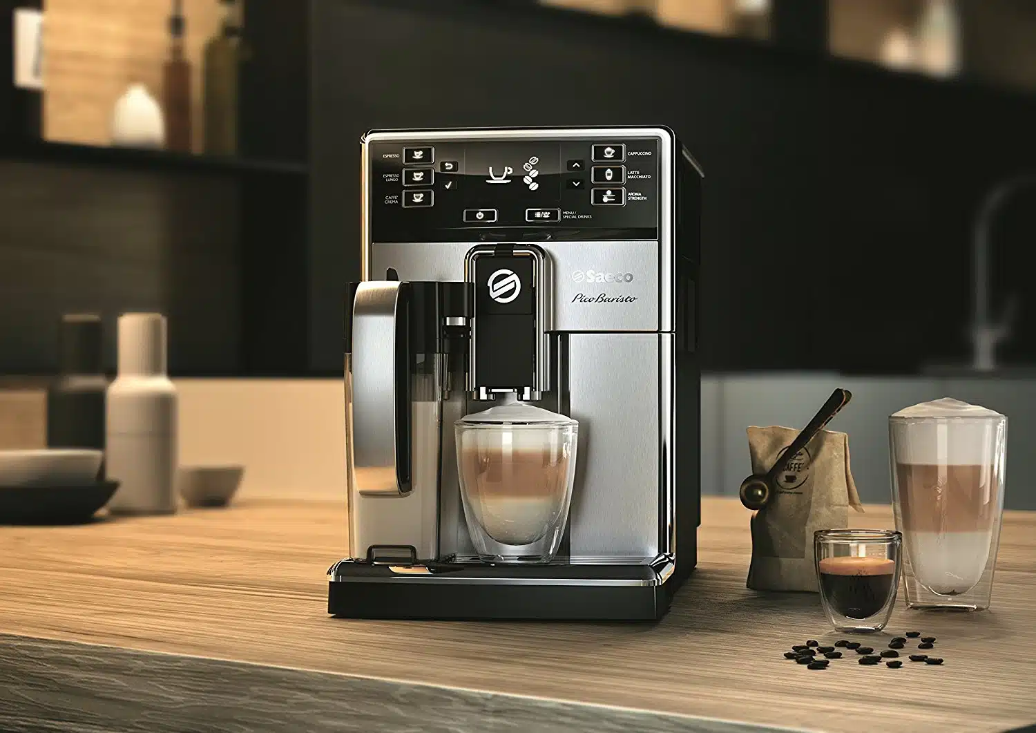 Zoom sur la machine à expresso Saeco PicoBaristo Delux